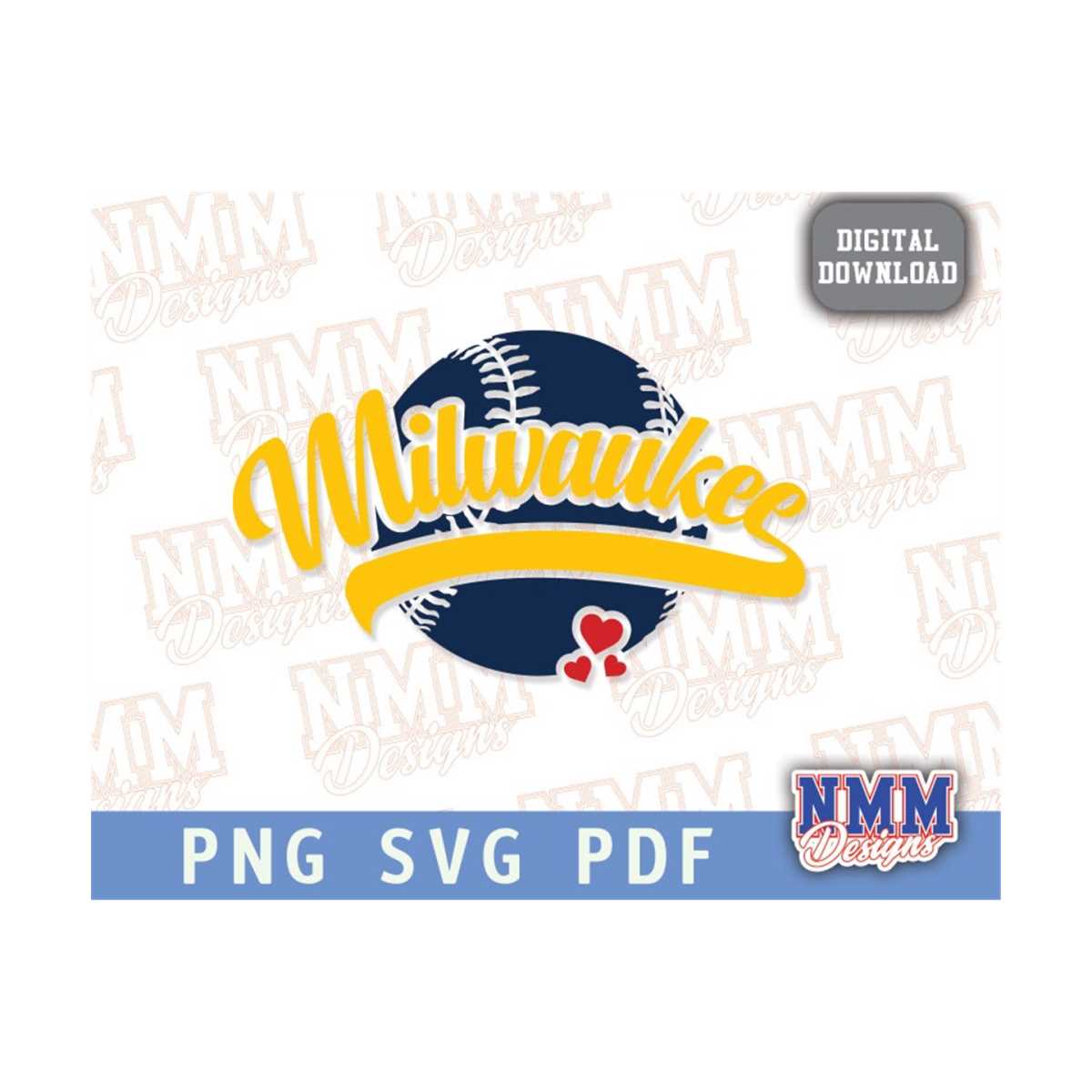 Milwaukee Baseball svg png, pdf, svg files for cricut, vinyl - Inspire ...