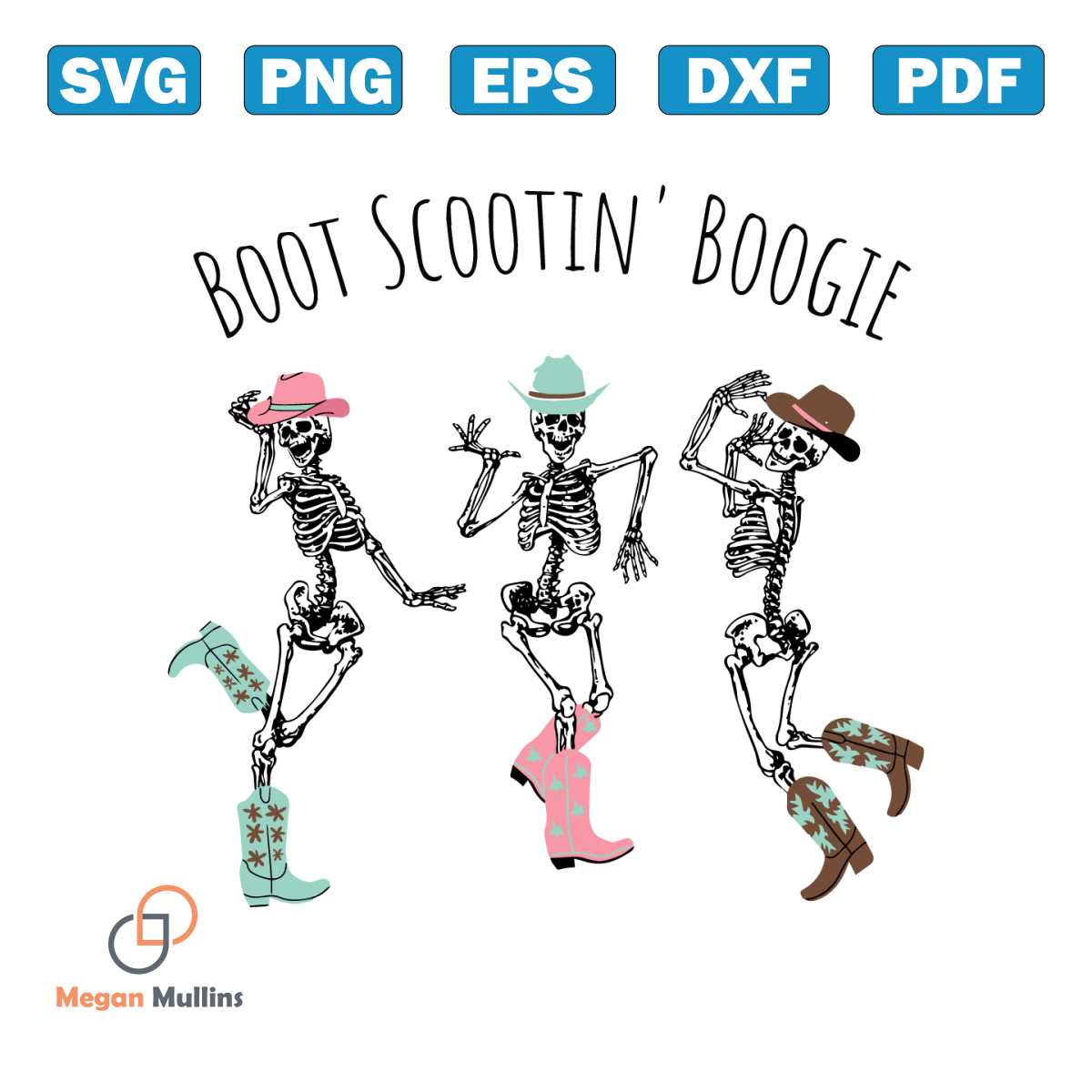 Funny Dancing Skeleton Cowboy SVG Boot Scootin Boogie SVG Inspire Uplift