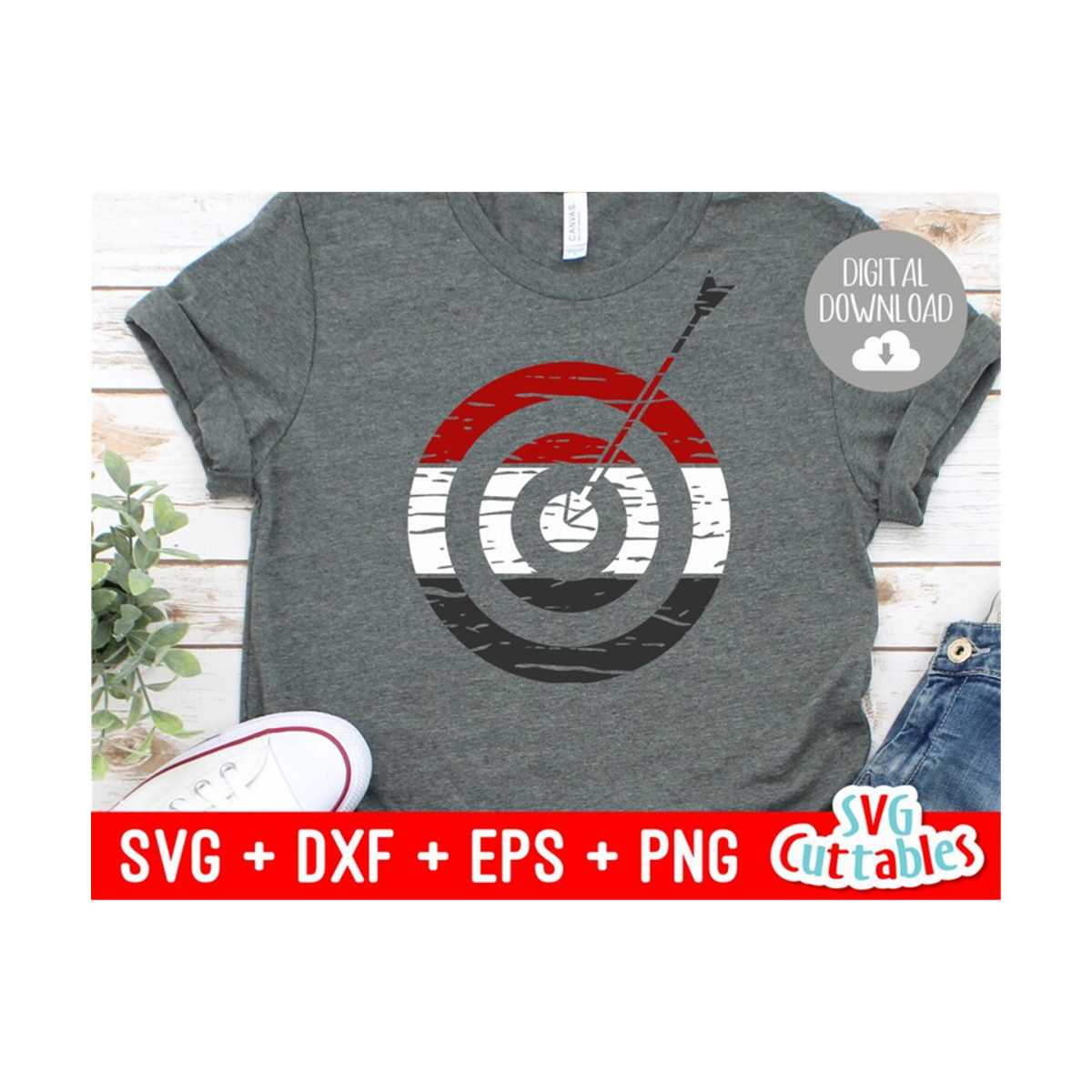 Distressed Archery Target svg - Archery - svg - dxf - eps - - Inspire ...
