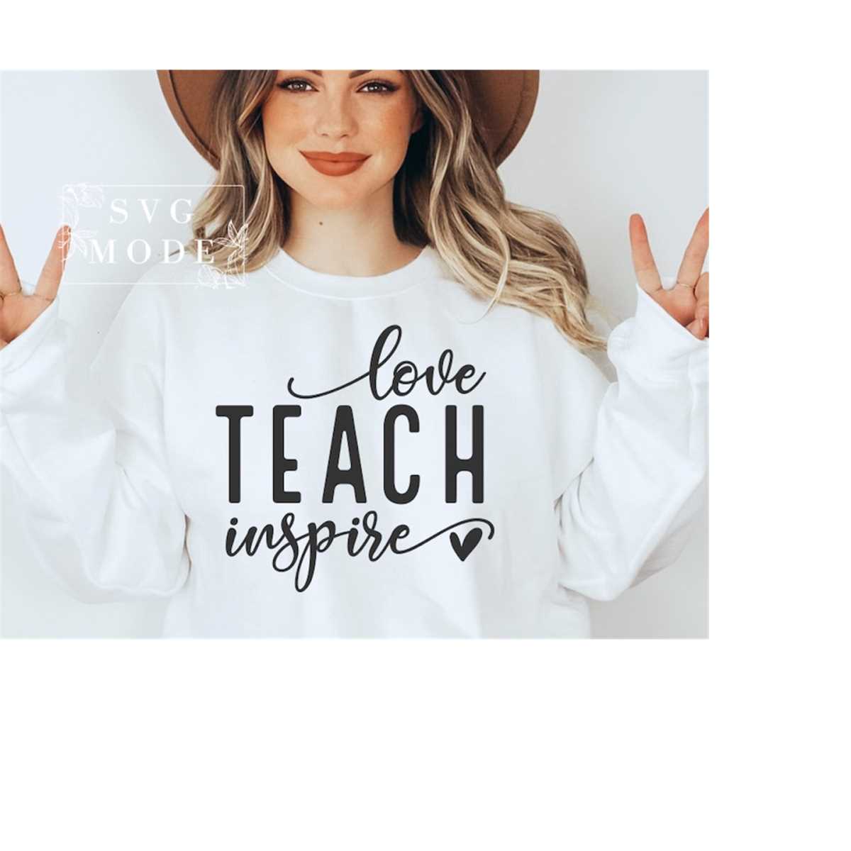 Teach Love Inspire SVG PNG PDF, Teacher Life Svg, Teacher Sh | Inspire ...