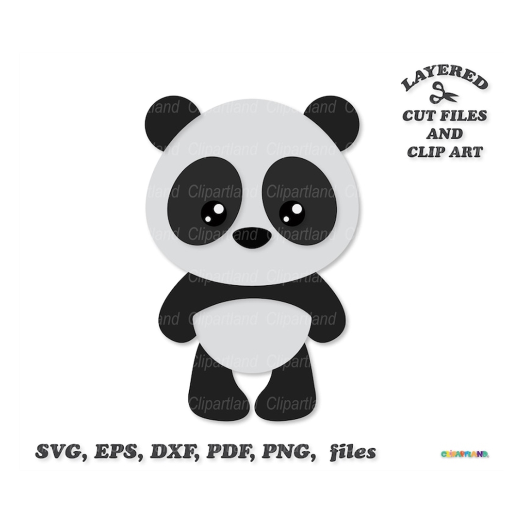 INSTANT Download. Cute baby panda bear svg cut files and cli | Inspire ...