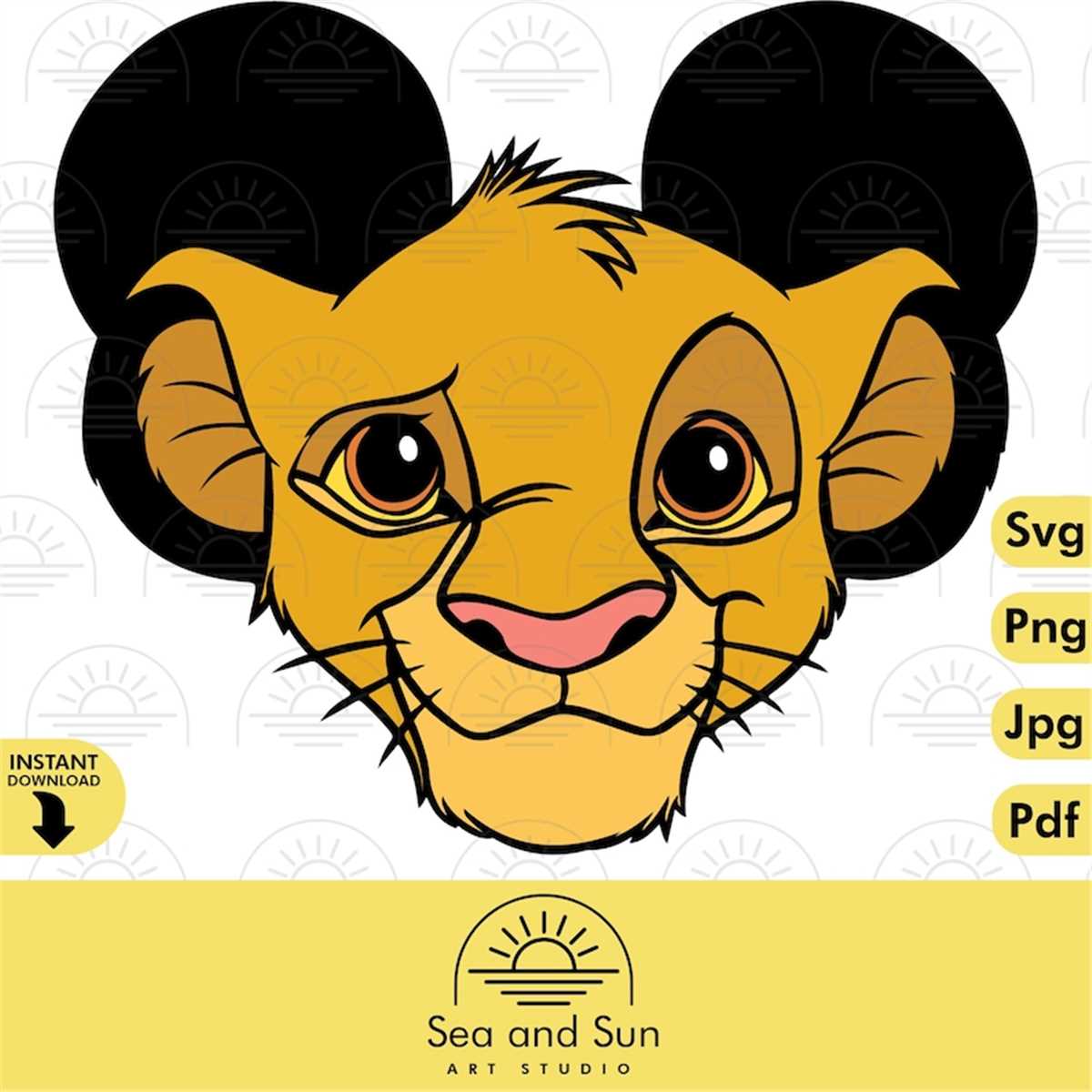 The Lion King Svg, Clip art Files, Simba, Minnie, Mouse, Hea - Inspire ...
