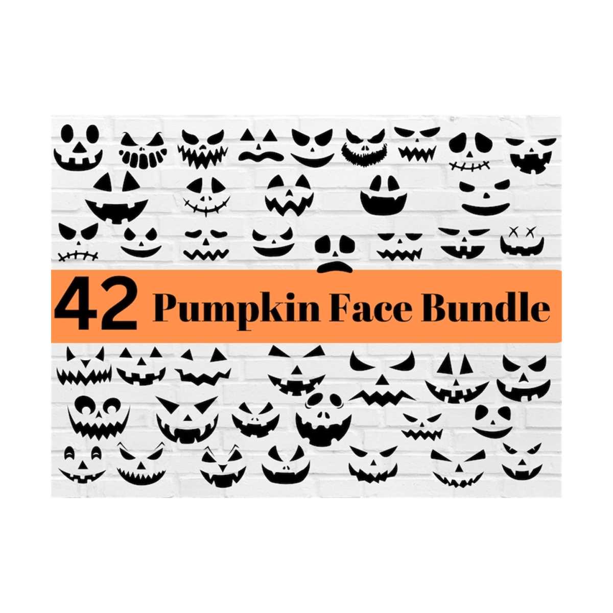 Pumpkin Face Svg Bundle, Jack O Lantern Svg, Halloween Svg B | Inspire ...
