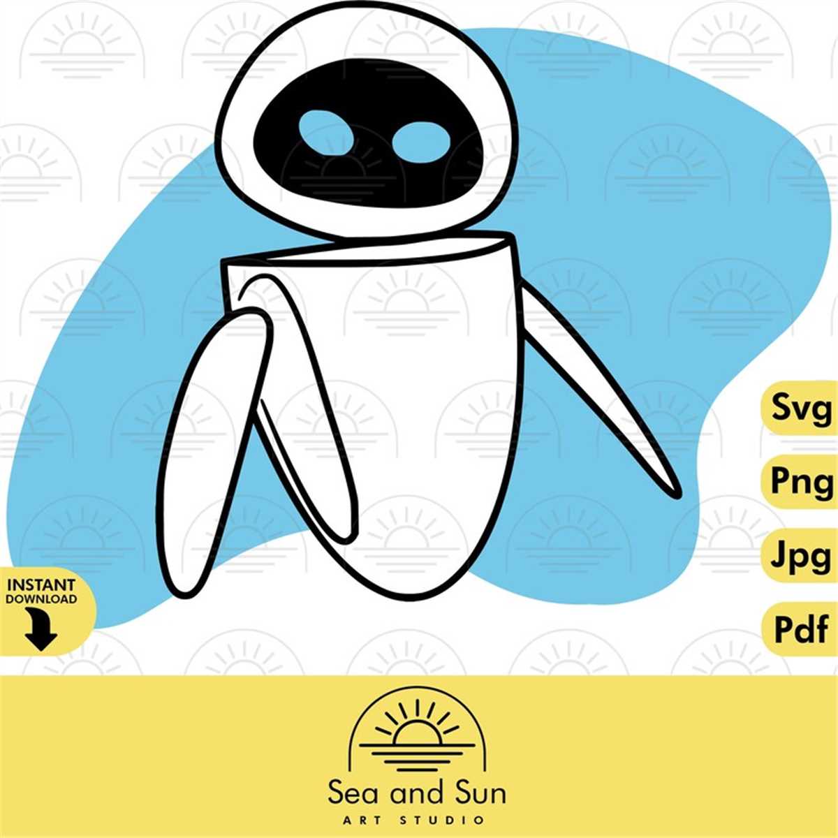 Eve Wall E Svg Clip art Files, Wall E Head, Disneyland Ears, - Inspire