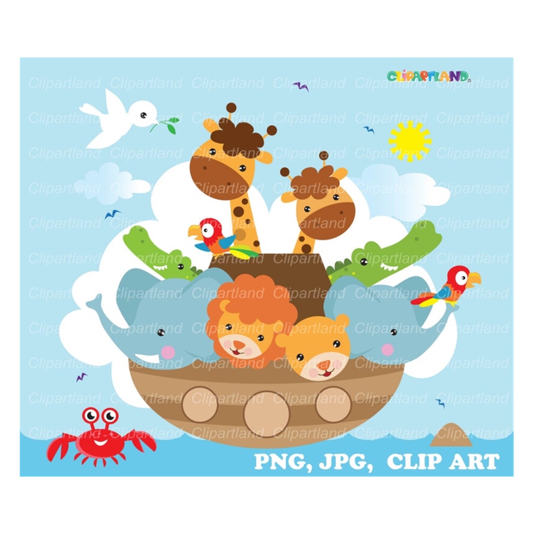 INSTANT DOWNLOAD. Noah's Ark clip art. Ca_8 . Personal and c - Inspire ...