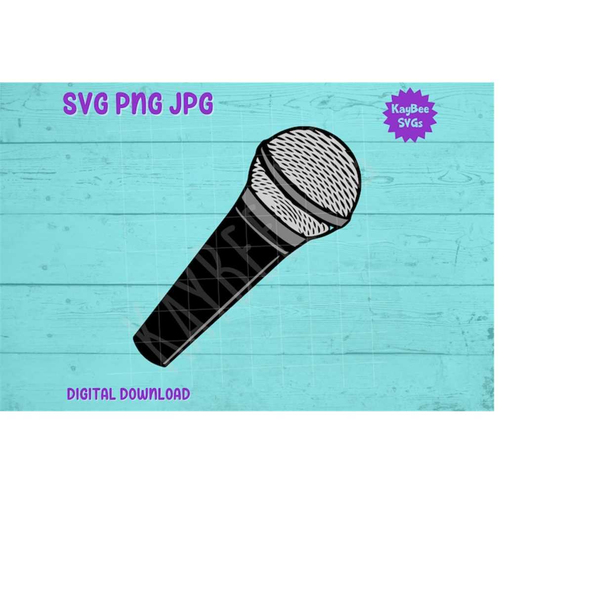 Handheld Microphone SVG PNG Jpg Clipart Digital Cut File Dow Inspire