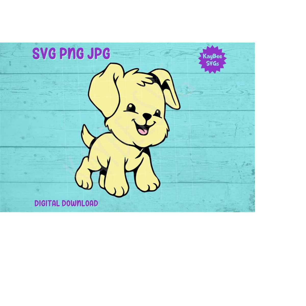 Golden Retriever Puppy SVG PNG JPG Clipart Digital Cut File - Inspire ...