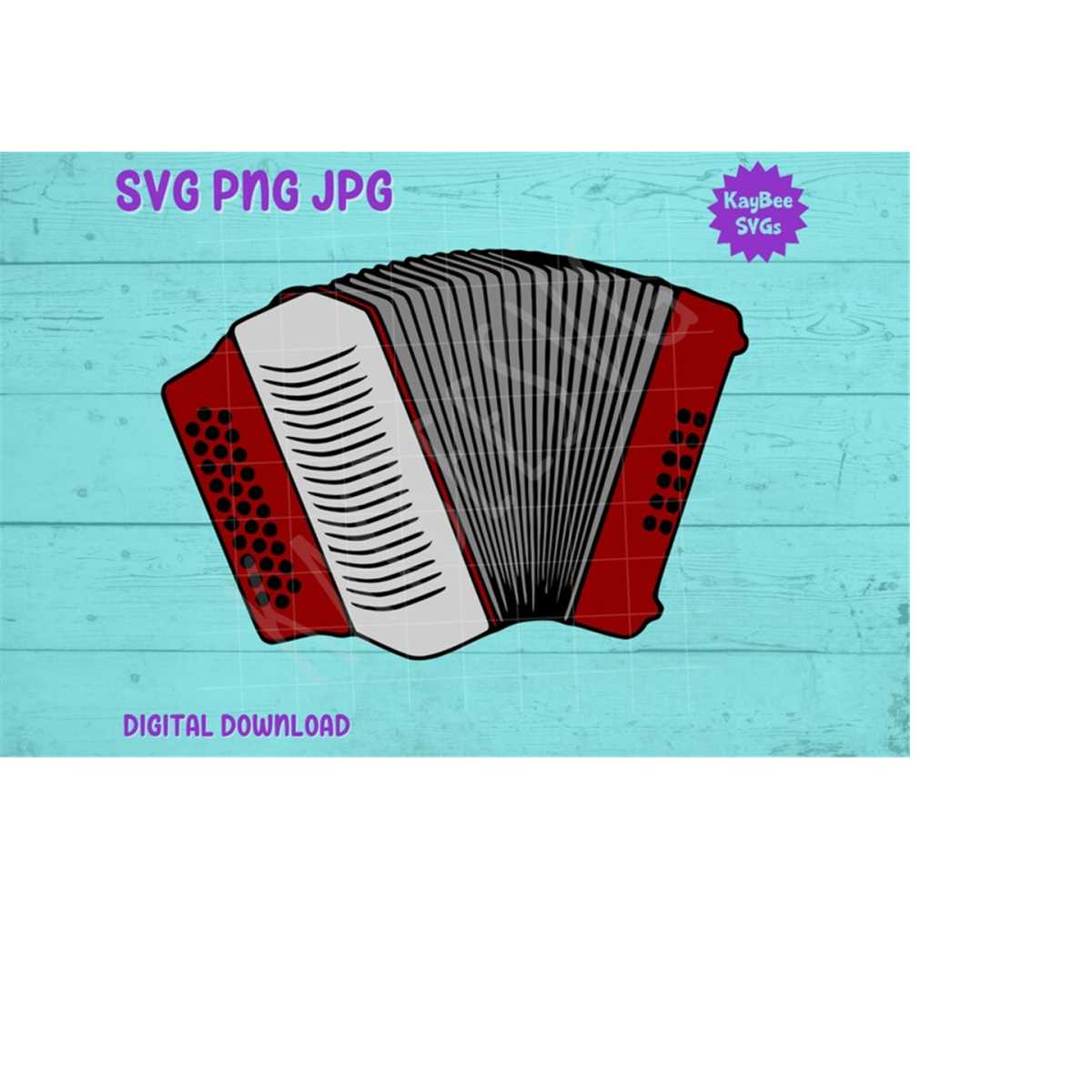 Button Accordion SVG PNG JPG Clipart Digital Cut File Downlo Inspire Uplift