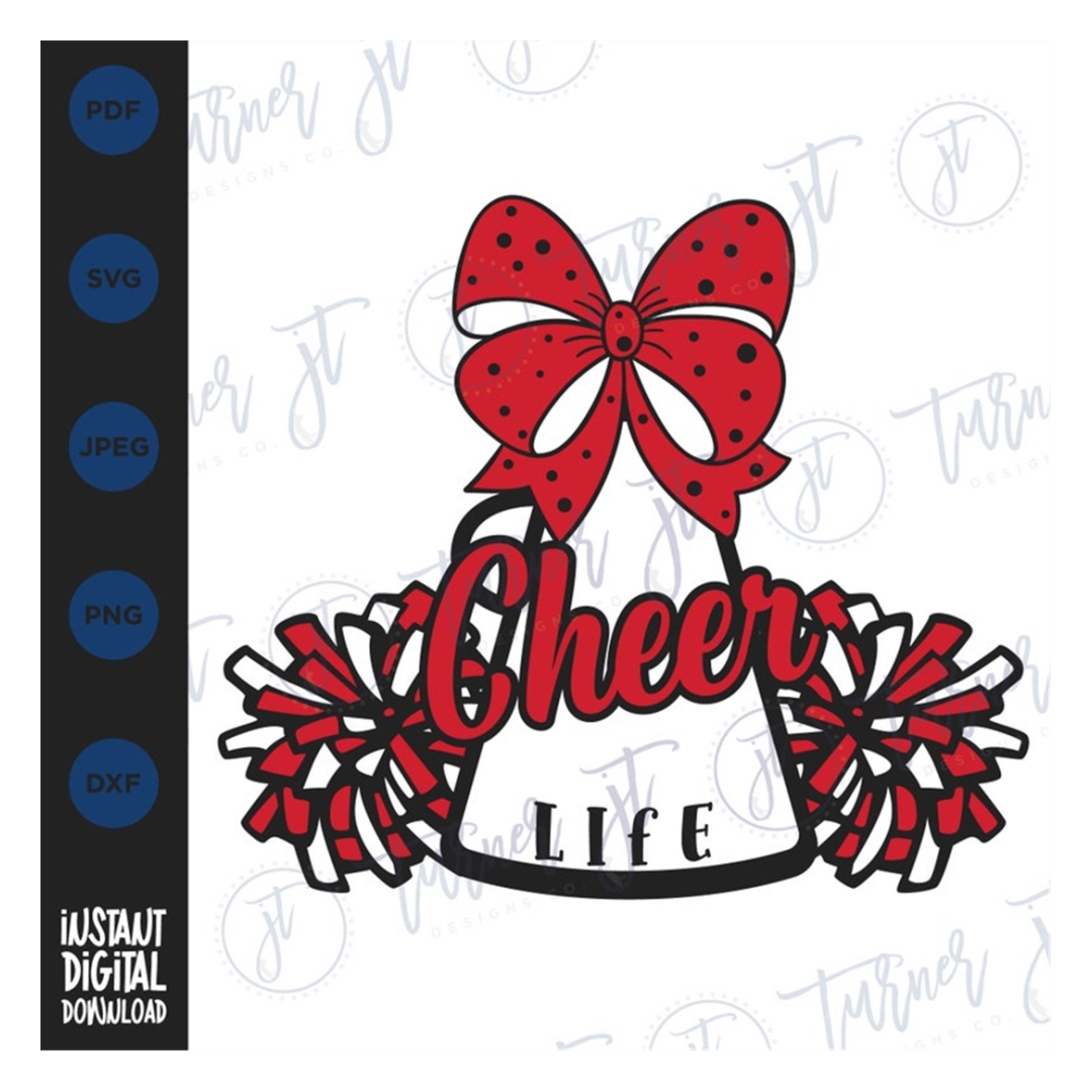 Cheer Life SVG Cut File (Cheer, Cheerleading, Cheerleader, M - Inspire