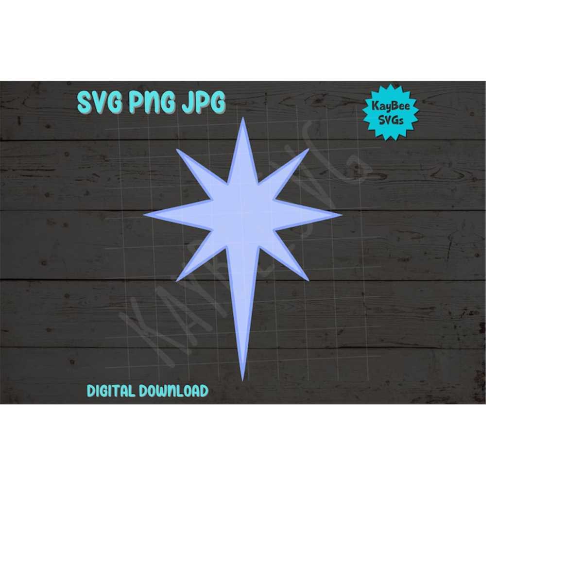 Nativity Star of Bethlehem SVG PNG JPG Clipart Digital Cut F Inspire