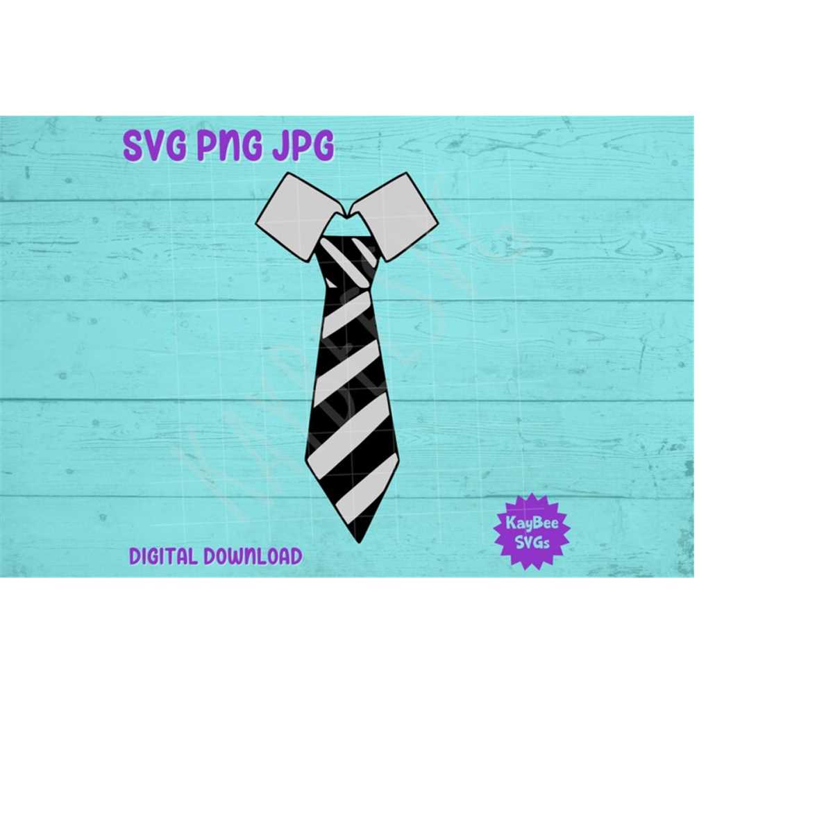 Striped Necktie SVG PNG JPG Clipart Digital Cut File Downloa Inspire
