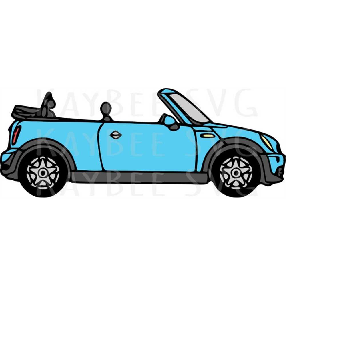 Small Convertible Sports Car SVG PNG JPG Clipart PrintThen Inspire