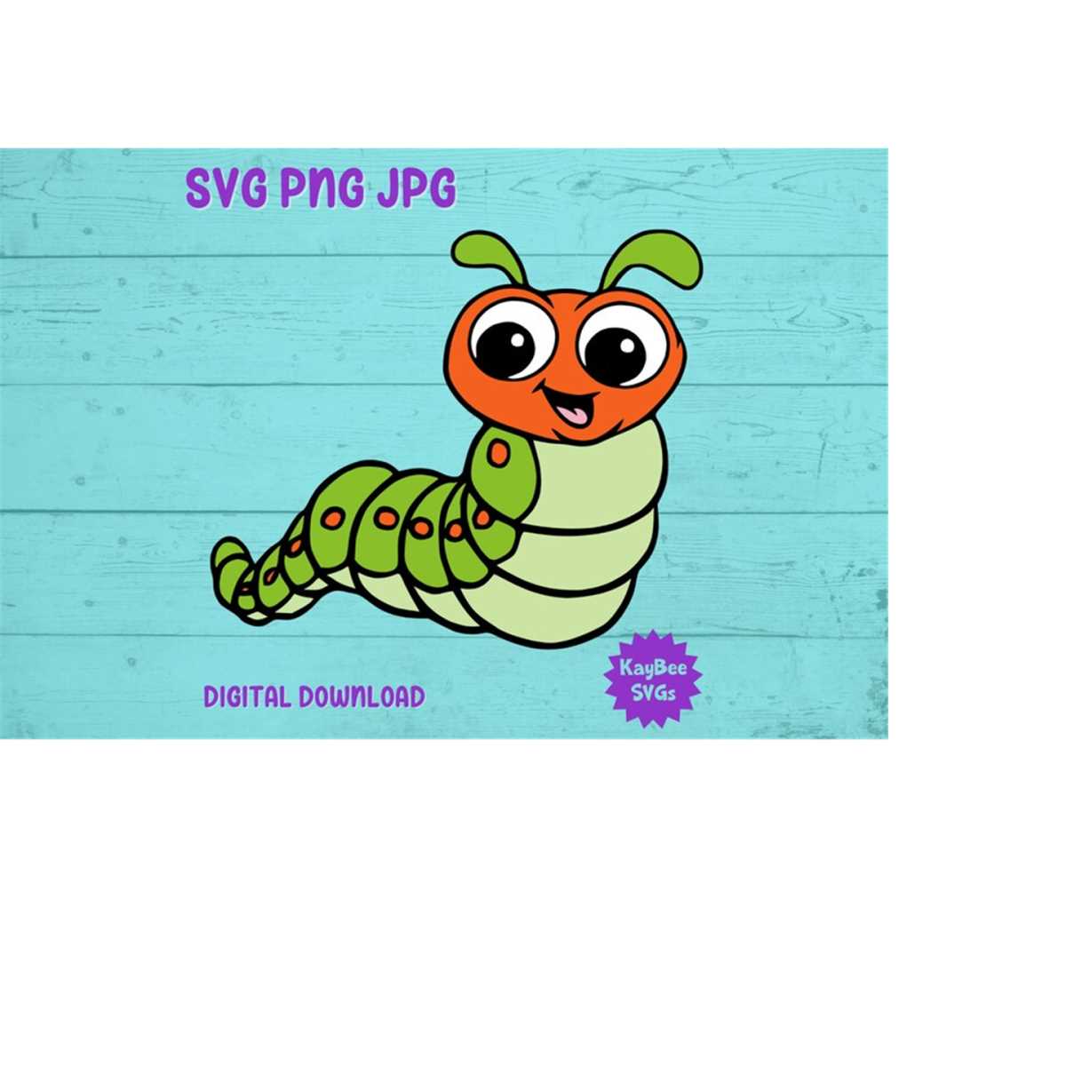 Caterpillar SVG PNG JPG Clipart Digital Cut File Download fo - Inspire
