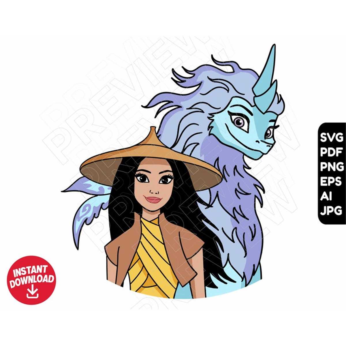 Raya SVG Sisu svg , Raya and the last dragon png clipart , c - Inspire ...