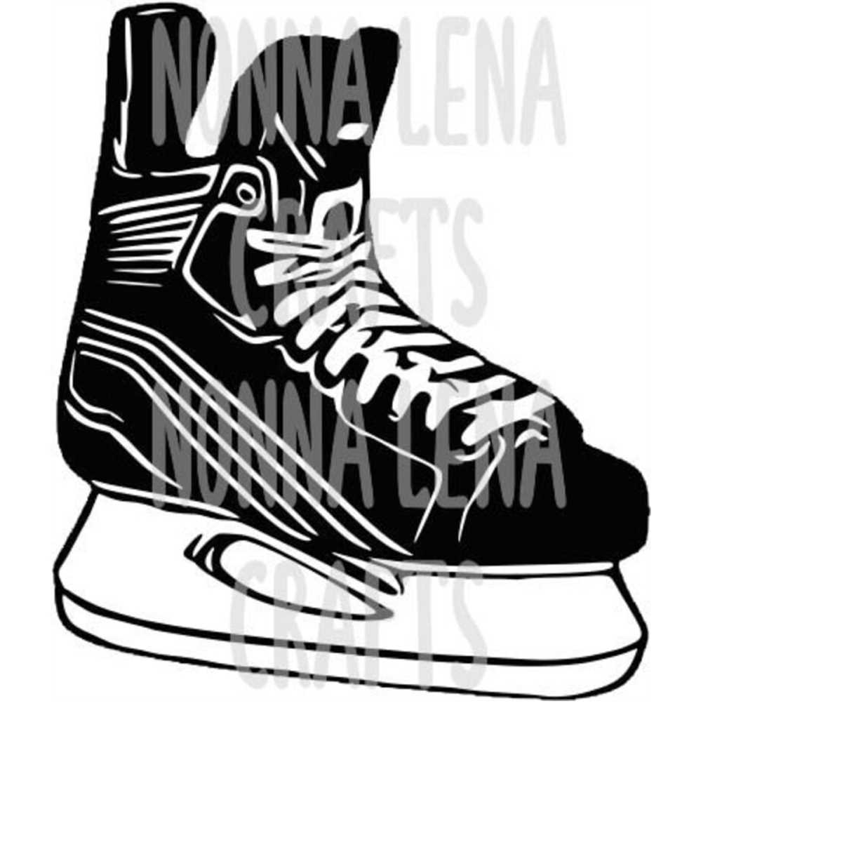 Hockey Skate SVG PNG JPG Clipart Digital Cut File Download f Inspire