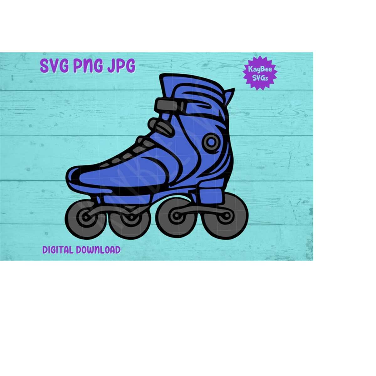 Inline Skate SVG PNG JPG Clipart Digital Cut File Download f Inspire