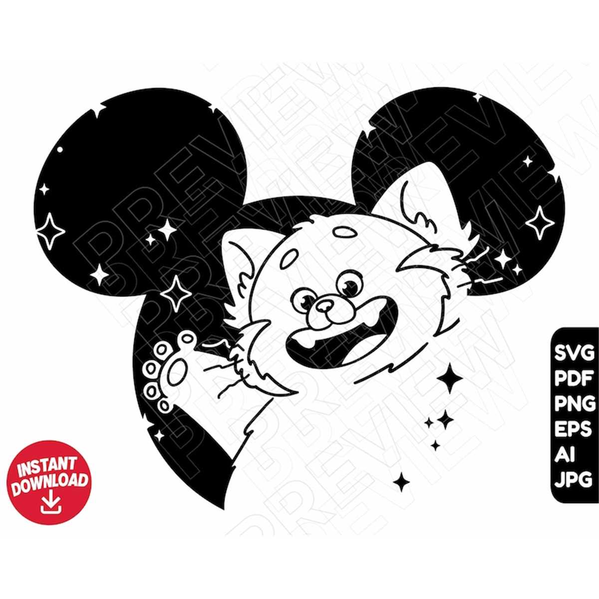Turning Red SVG Mei lee png clipart , Disneyland ears , cut - Inspire