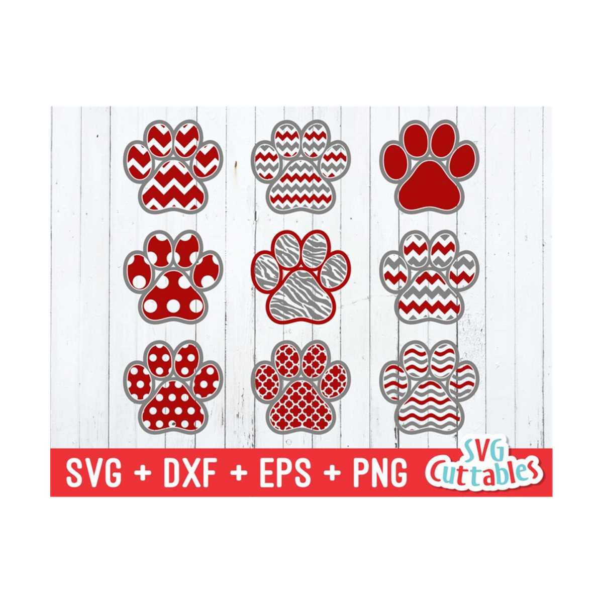 Paw svg, paw print svg, eps, dxf, Chevron paw print svg, pol - Inspire