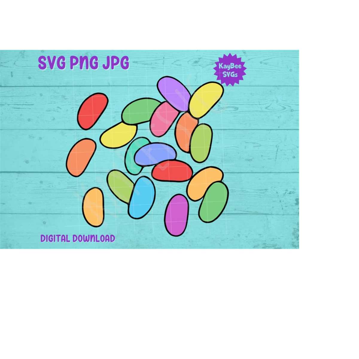Jelly Beans SVG PNG JPG Clipart Digital Cut File Download fo - Inspire ...