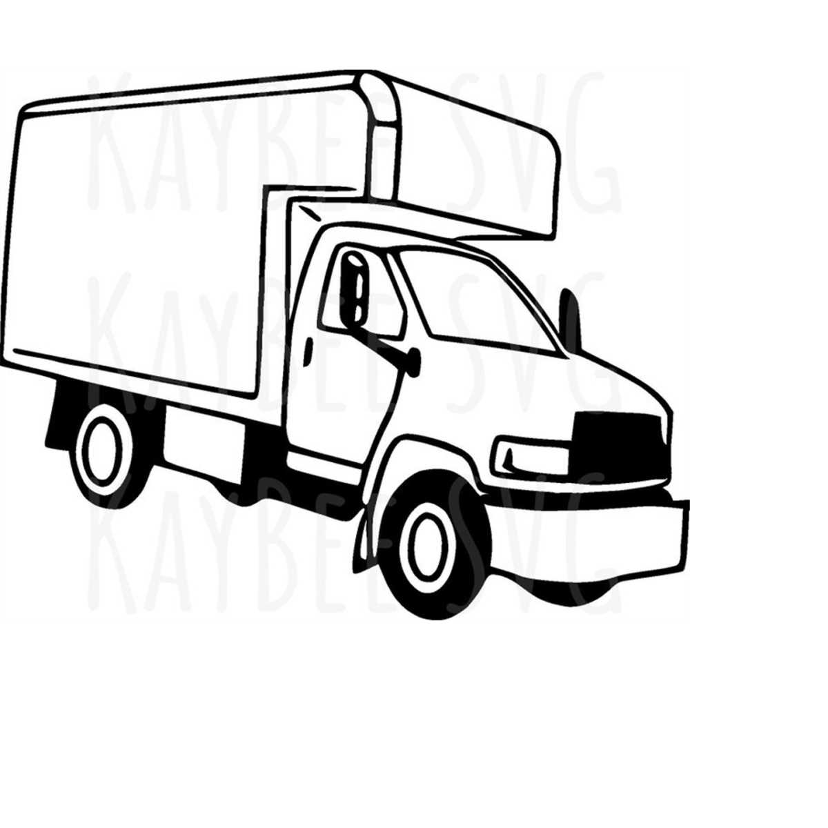 Commercial Moving Box Truck SVG PNG Jpg Clipart Digital Cut Inspire