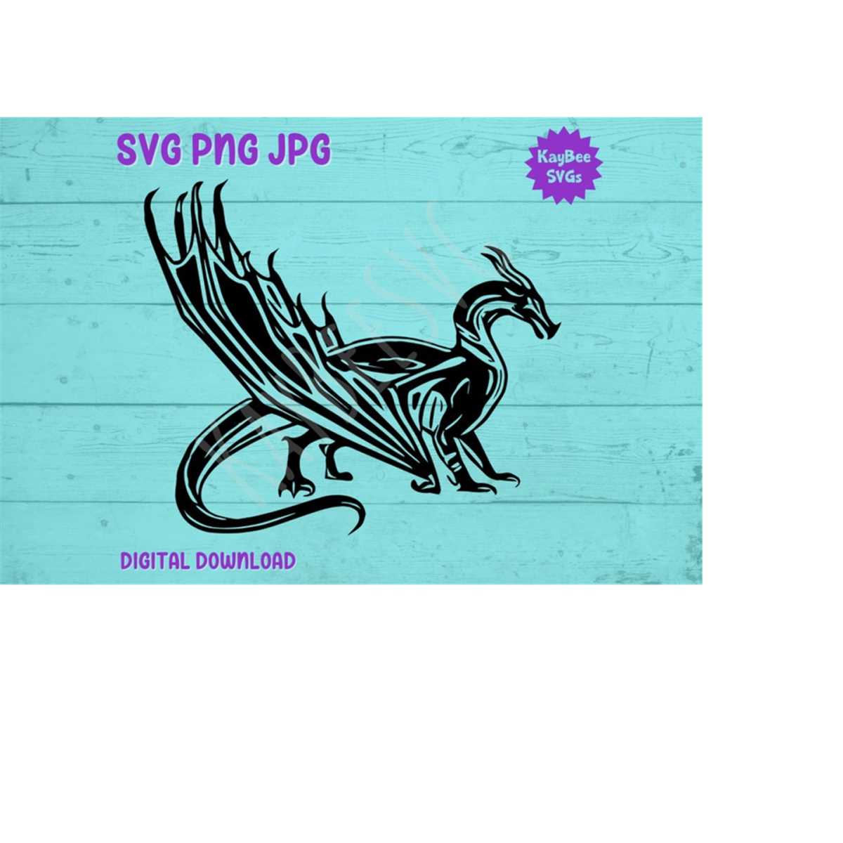 Dragon SVG PNG JPG Clipart Digital Cut File Download for Cri - Inspire ...