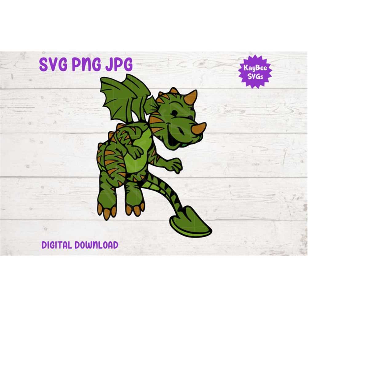Cute Flying Dragon SVG PNG JPG Clipart Digital Cut File Down - Inspire ...