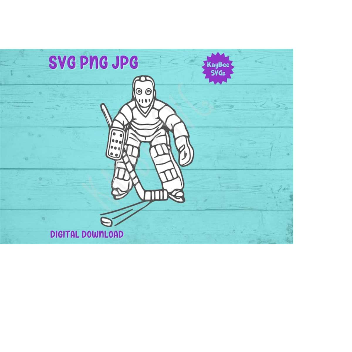 Hockey Goalie SVG PNG Jpg Clipart Digital Cut File Download Inspire