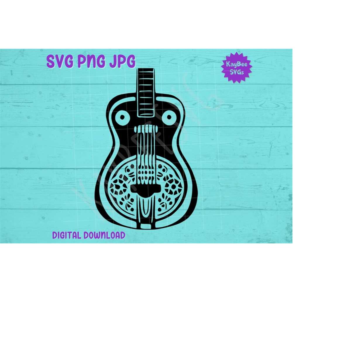 Resonator Guitar SVG PNG JPG Clipart Digital Cut File Downlo Inspire