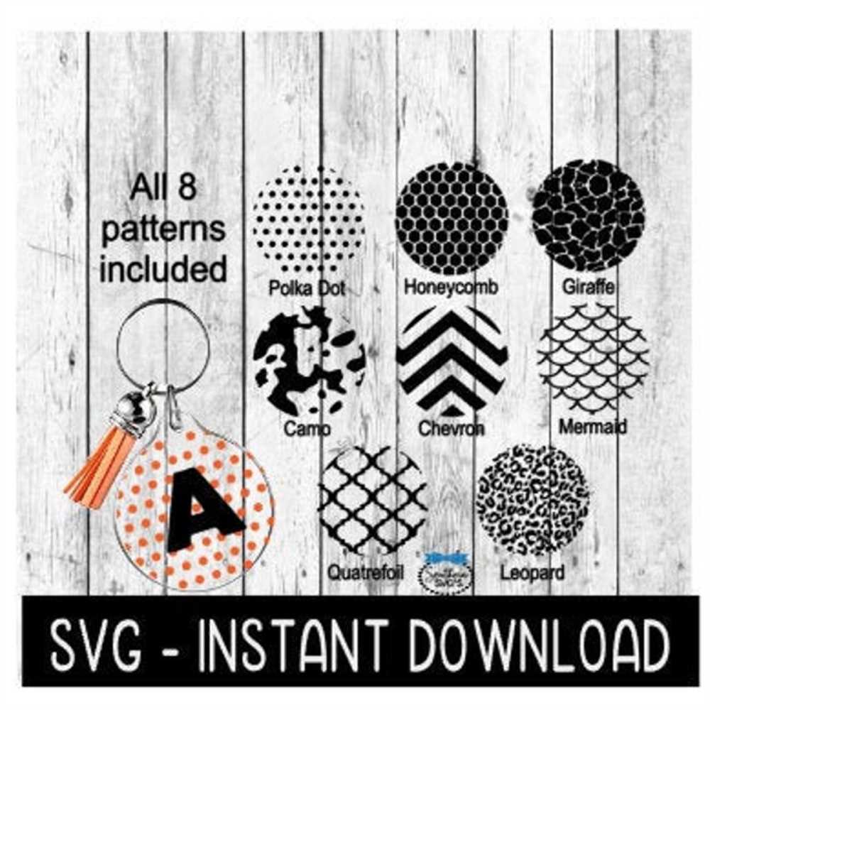 Acrylic Keychain Pattern Bundle SVG Template, Acrylic Keycha | Inspire ...