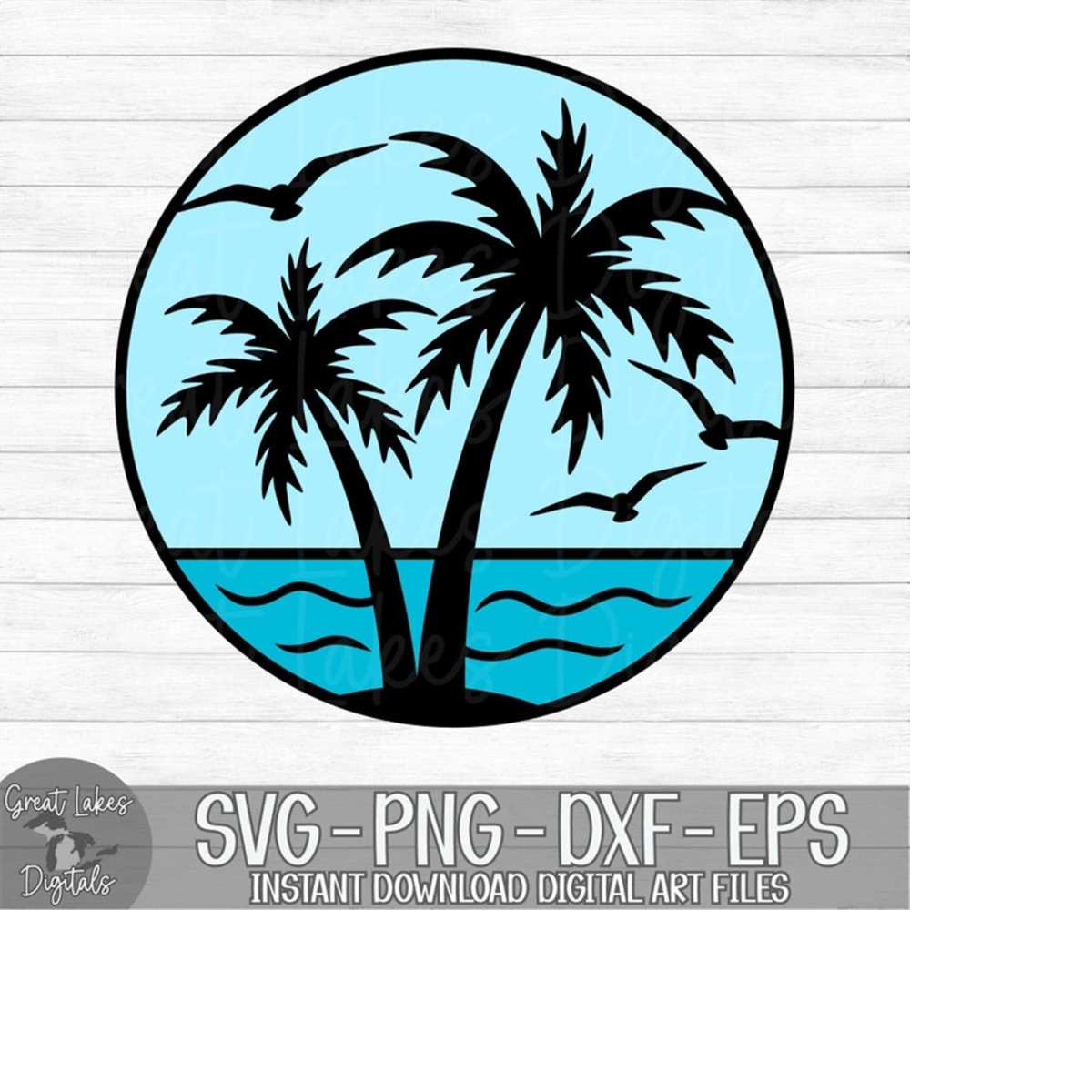 Palm Trees - Instant Digital Download - svg, png, dxf, and e | Inspire ...