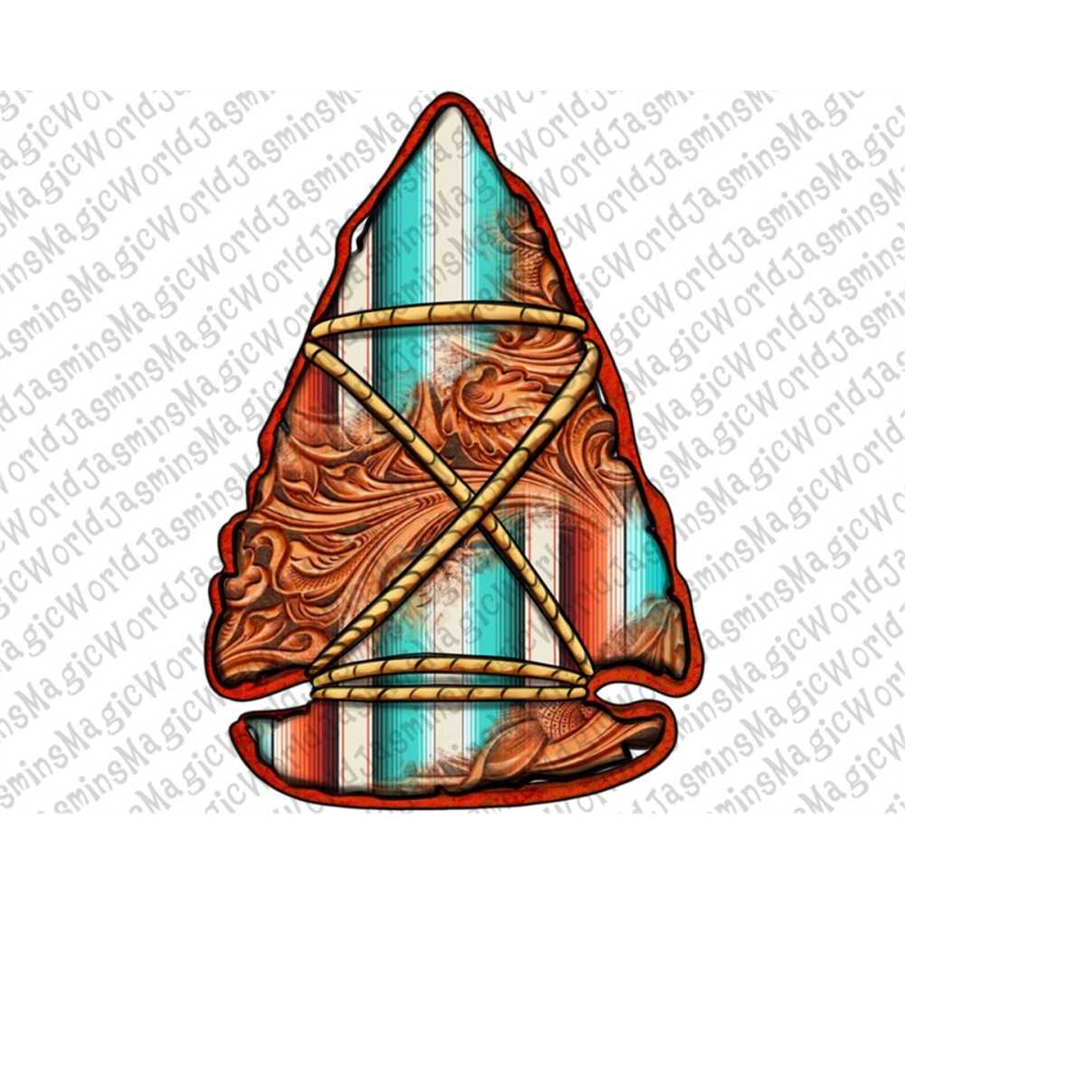 Turquoise Serape Arrowhead Png, Rodeo Design,Sublimation Des - Inspire ...