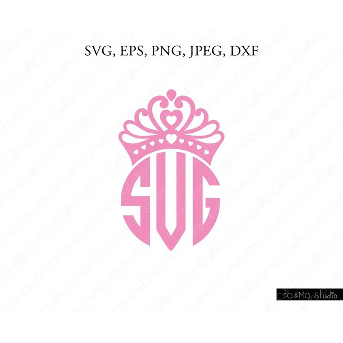 Princess Monogram Princess Crown Monogram SVG, Princess Crown SVG, Crown SVg, - Inspire ...