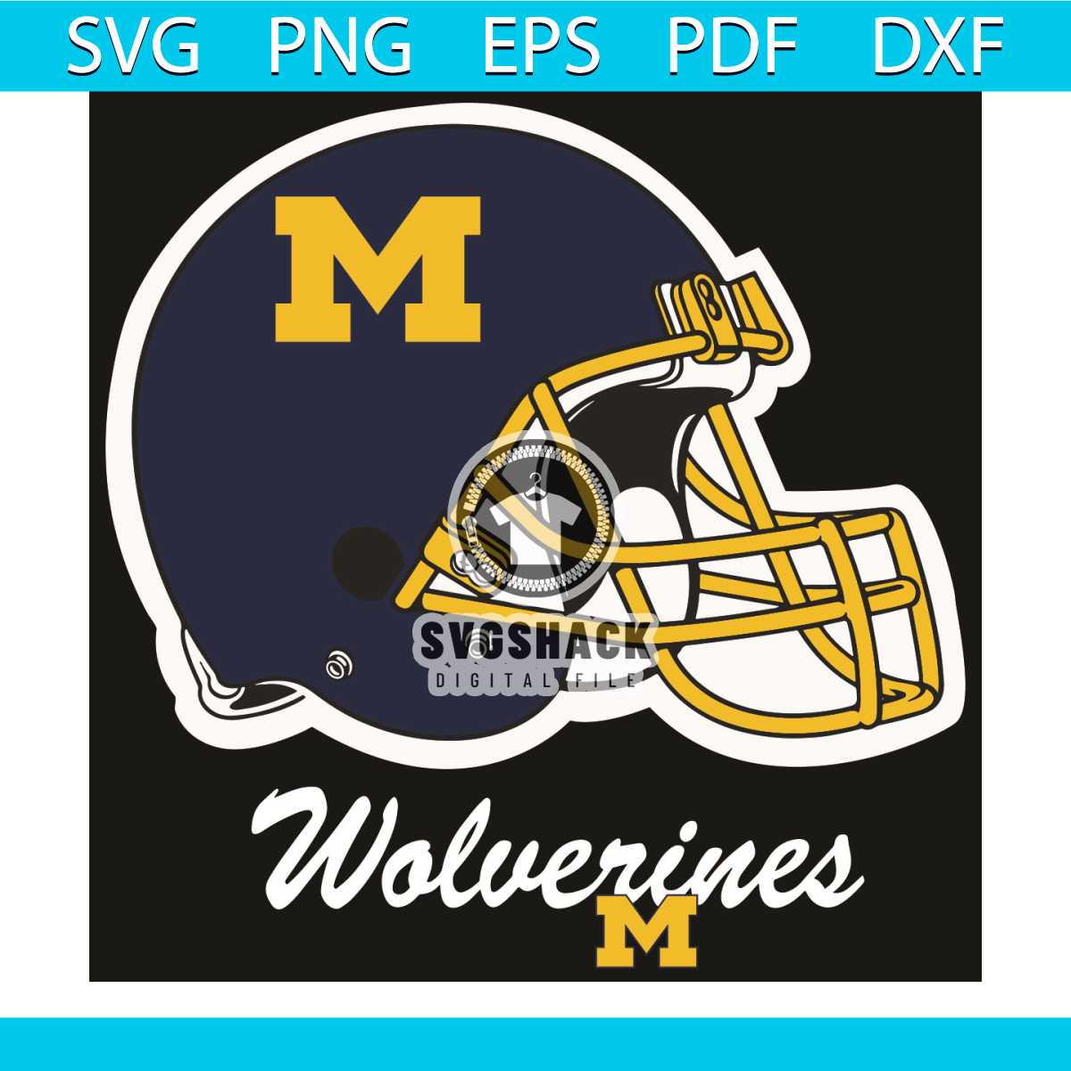 Logo Michigan Wolverines Helmet Svg, Sport Svg, Helmet Svg, Inspire