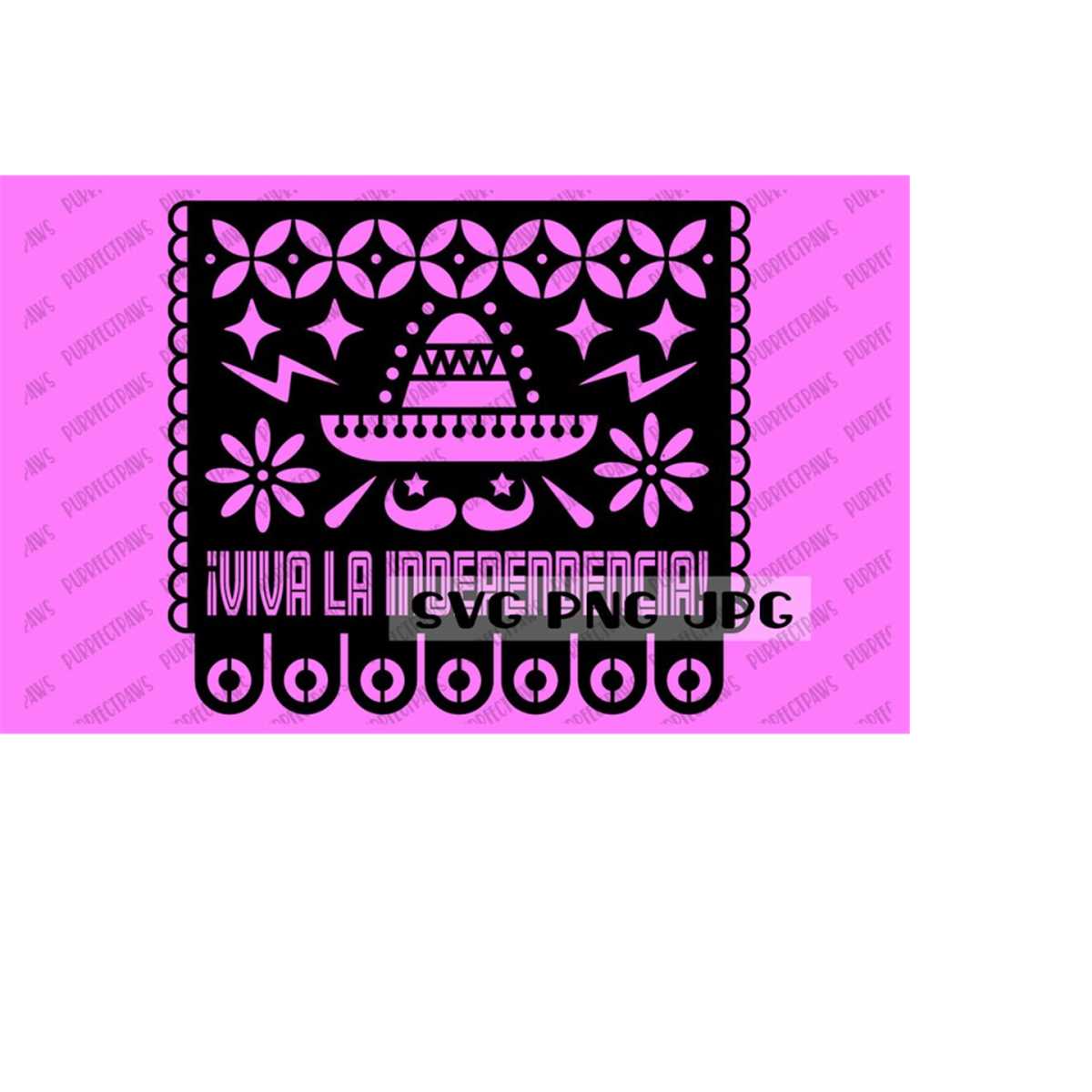 Viva la Independencia! Papel Picado SVG, Mexican Fiesta SVG, | Inspire ...