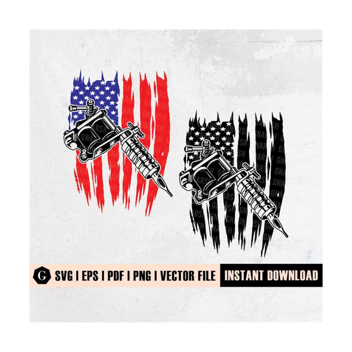 USA Tattoo Machine Svg | Tattoo Logo Svg | Got Ink Tattoo Ma | Inspire ...