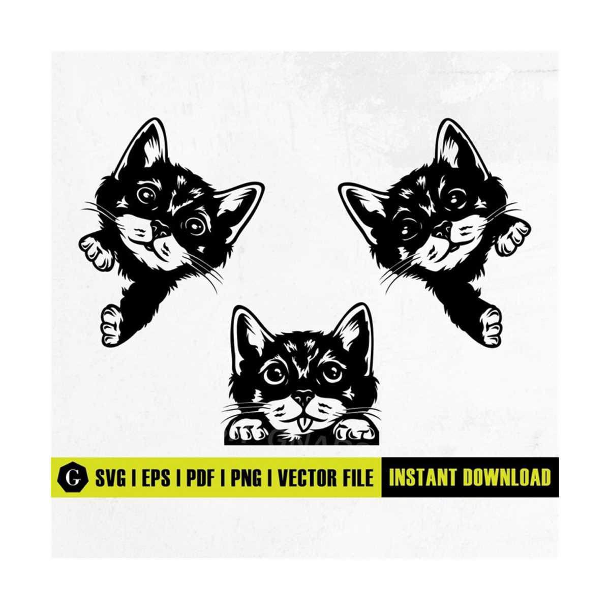 Cute Cat Svg File | Peeking Cat Svg | Cat Svg | Cat Clipart - Inspire