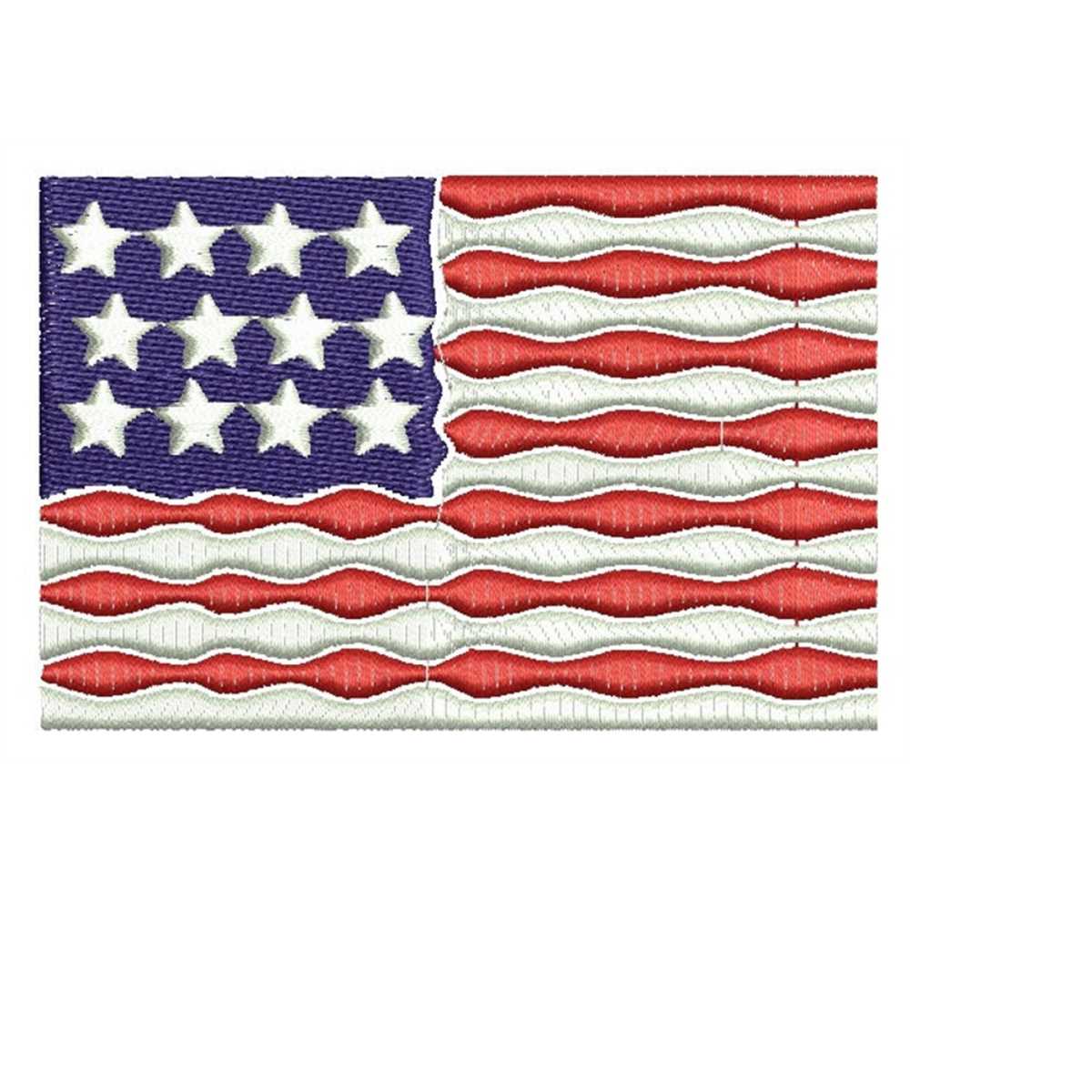 Abstract American Flag Embroidery Design/ usa flag embroider - Inspire