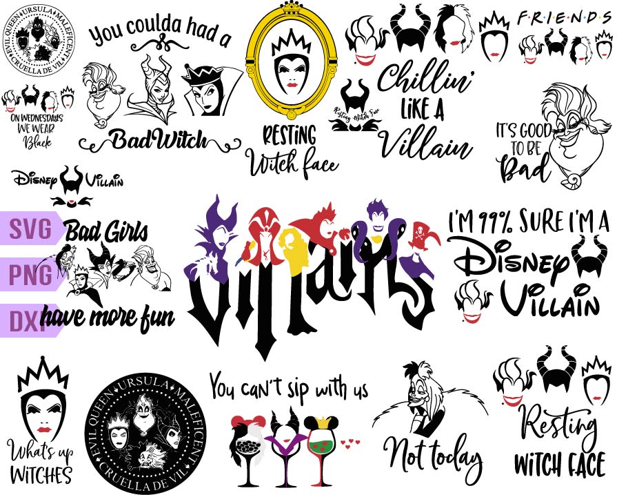 Disney Villains SVG Bundle, Villains Quotes svg, Villains sv - Inspire