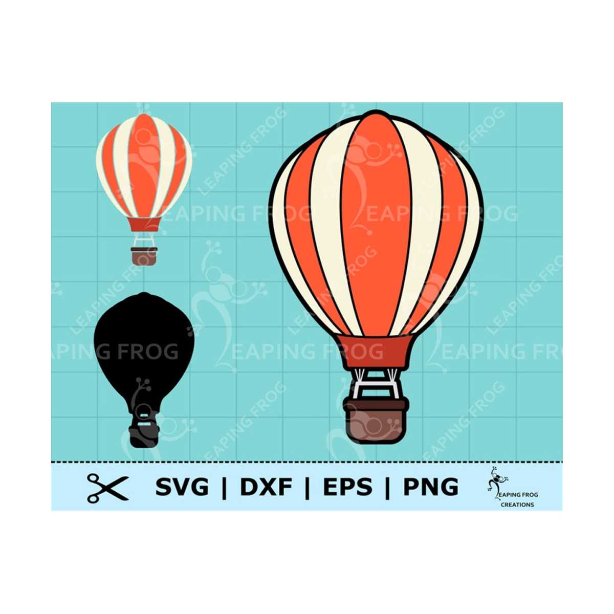 Hot Air Balloon SVG. PNG. Cricut cut files, layered. Silhoue | Inspire ...