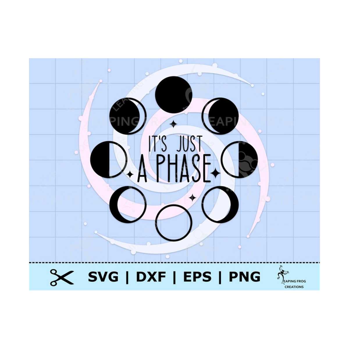 It's just a phase SVG. PNG. Moons. Cricut Cut Files, layered - Inspire ...