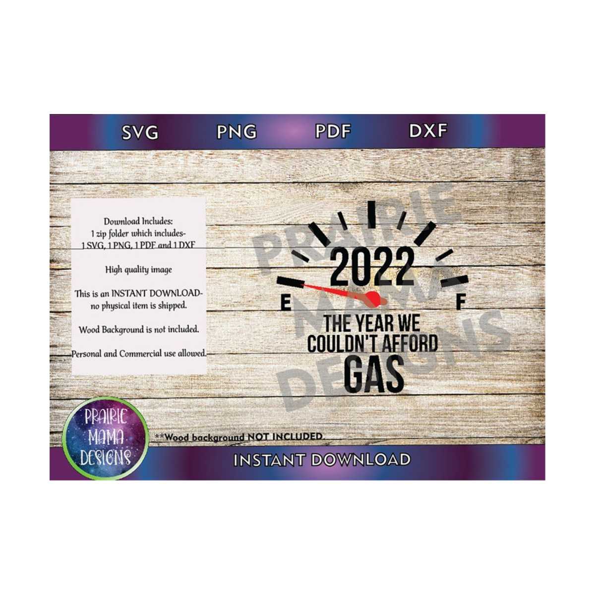2022 the year we couldn't afford gas SVG PNG DXF pdf cut fil Inspire