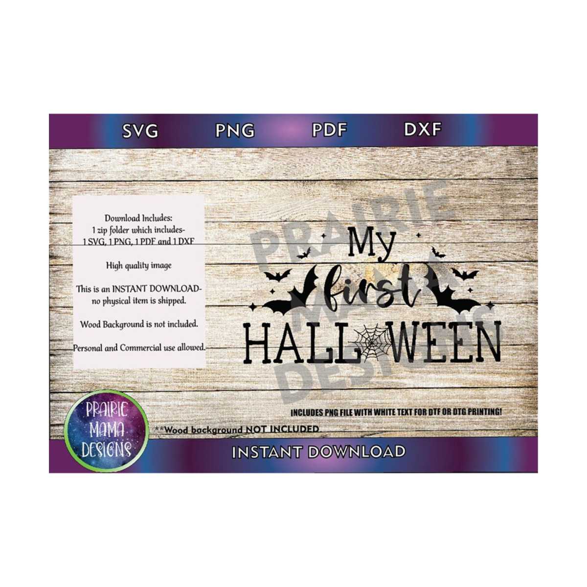 My first Halloween SVG PNG DXF pdf cut file digital file dig - Inspire