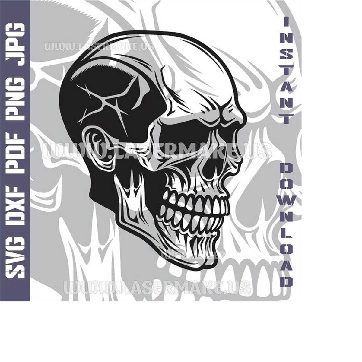 Scull File Skull SVG file | cut file for cricut | printable png| SVG dx | Inspire ...