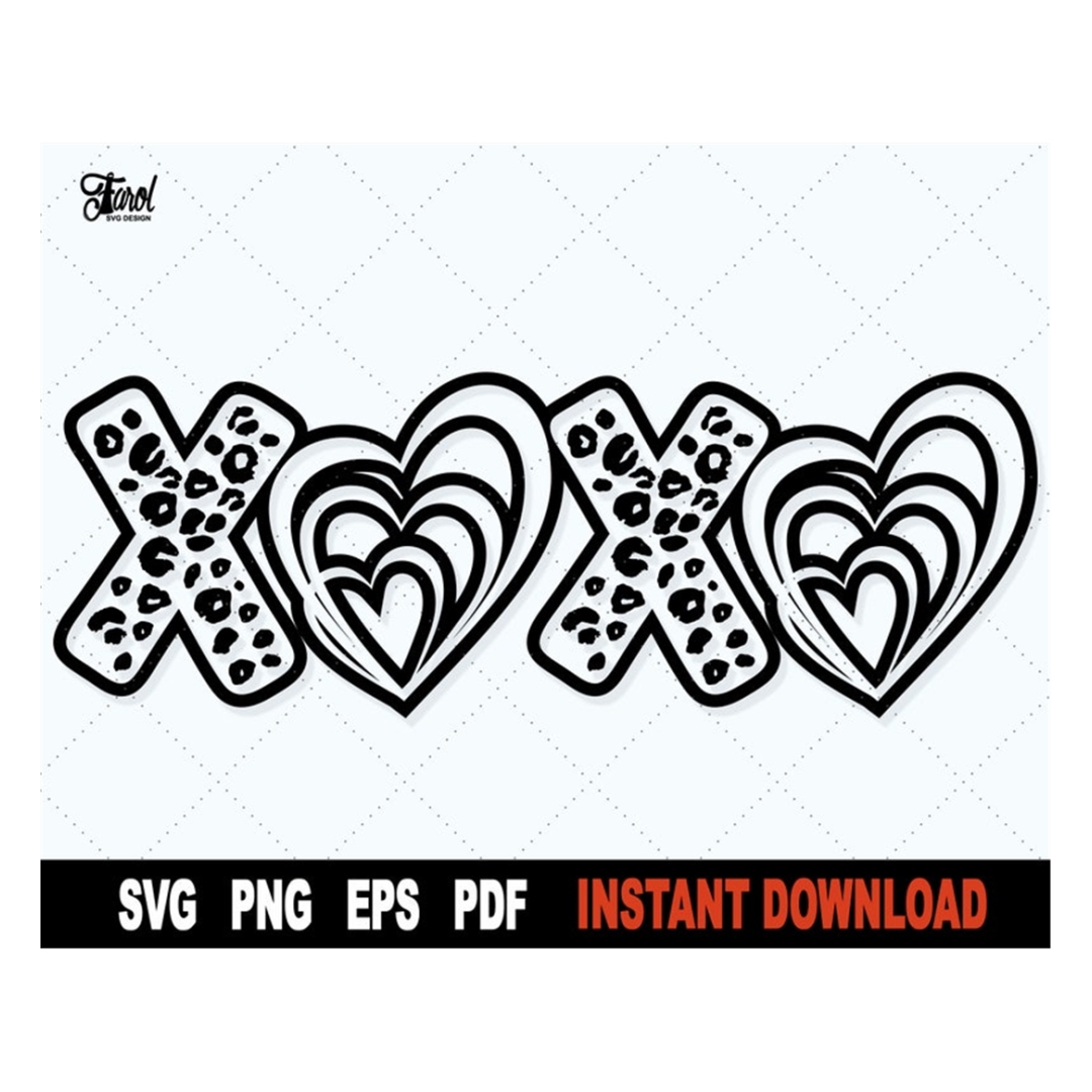 XOXO Svg, Valentine Svg File For Cricut, Silhouette, Leopard - Inspire ...