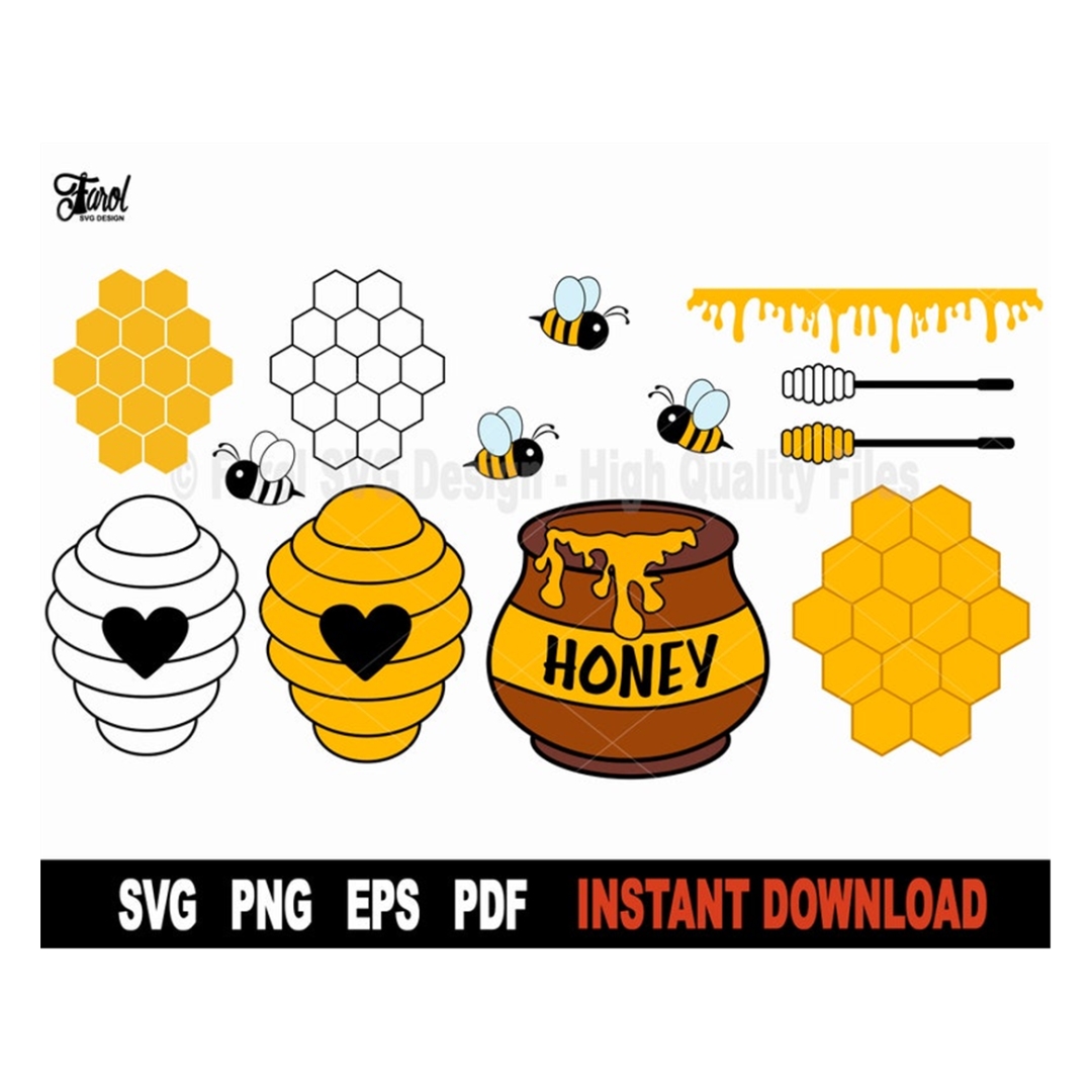 Honey SVG Bundle, Honey Drip SVG File For Cricut, Silhouette Inspire