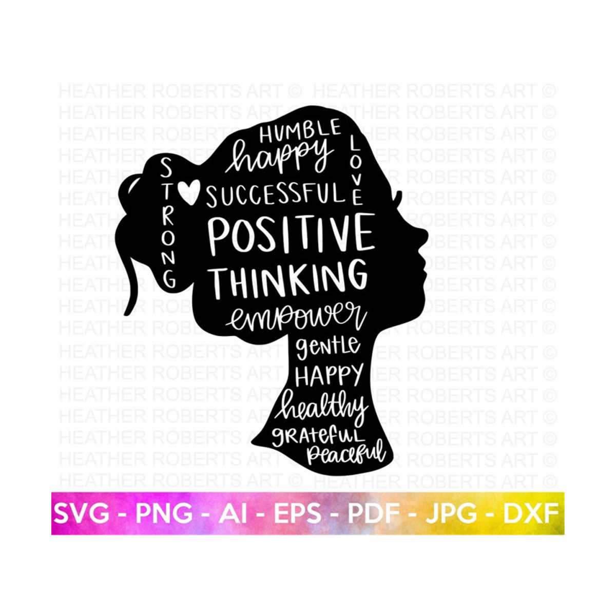 Positive Thinking SVG, Think Positive SVG, Motivational Quot - Inspire ...