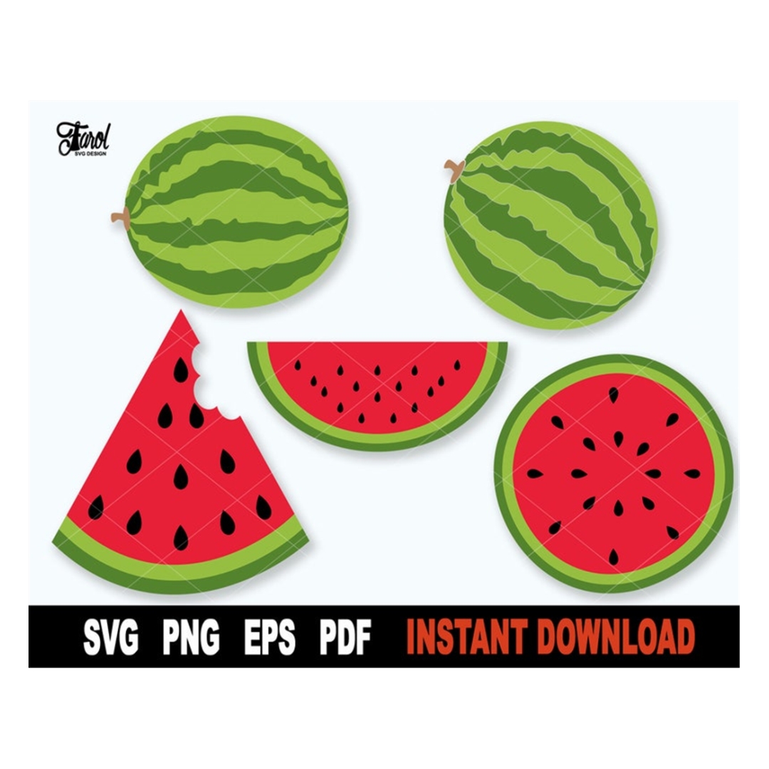 Watermelon SVG Bundle, Watermelon SVG File For Cricut, Silho | Inspire ...
