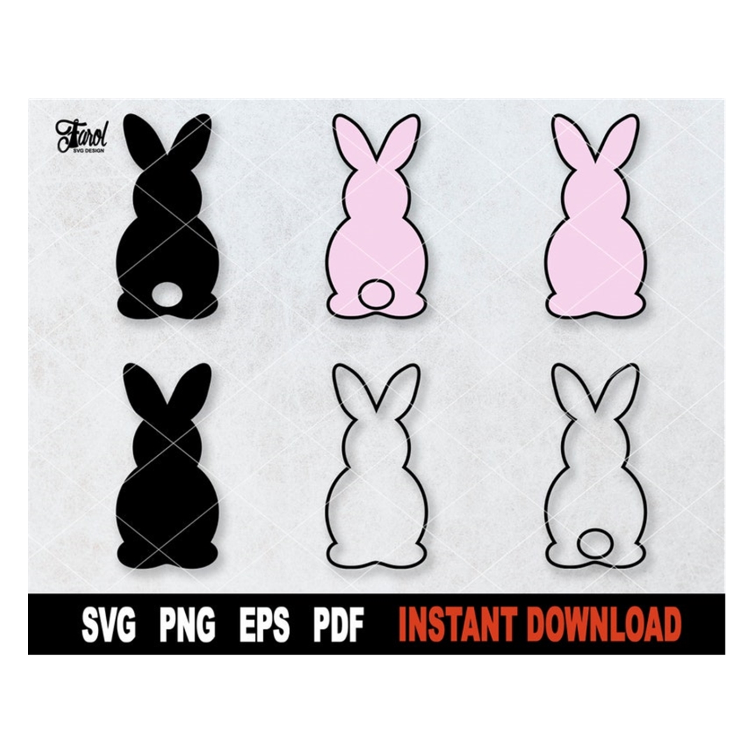 Easter Bunny Shape SVG File For Cricut, Silhouette, Rabbit | Inspire Uplift
