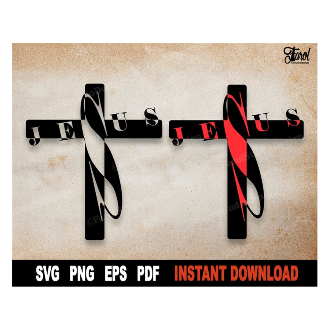 Jesus SVG Cut File - Cross svg - SVG File For Cricut, Silhou - Inspire ...