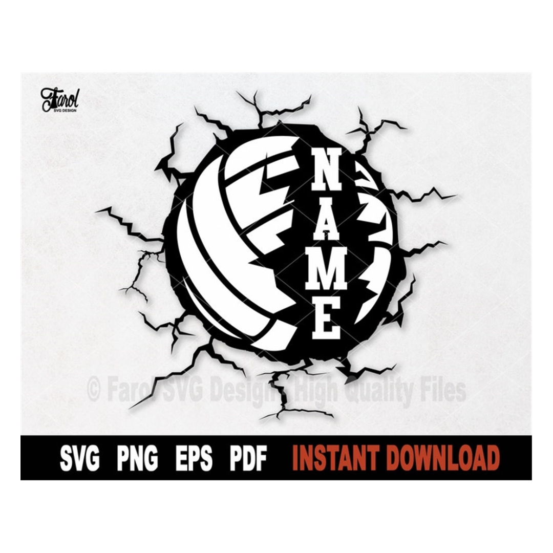 Volleyball Svg, Volleyball With Cracks Svg File For Cricut, Inspire